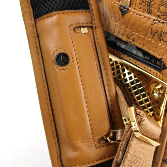 MCM x WIZPAK Cognac Brown Backpack Limited Edition with Dust bag & Shopping Bag - Picture 8 of 11